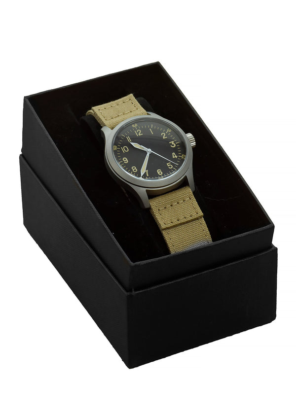 A-11 1940s WWII Pattern Military Watch (Automatic) with 100m Water Resistance - 1 Ex Display Watch from the 2024 DSIE Show at the ExCeL Exhibition Centre in London Docklands.