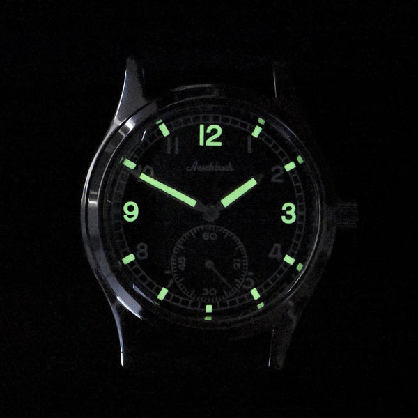Aeschbach WW2 Pattern German Wehrmacht & Luftwaffe Dienstuhr (Army/Airforce Service Watch) with 21 Jewel Automatic Mechanical Movement - Ex Photographic Sample