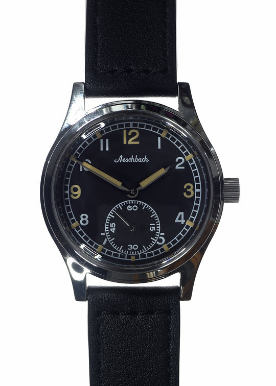 Aeschbach WW2 Pattern Luftwaffe / Reichsluftfahrtministerium (RLM) Pilots Watch with a 17 Jewel Hand Winding Mechanical Movement - Ex Display Watch from the Border Security Show Reduced