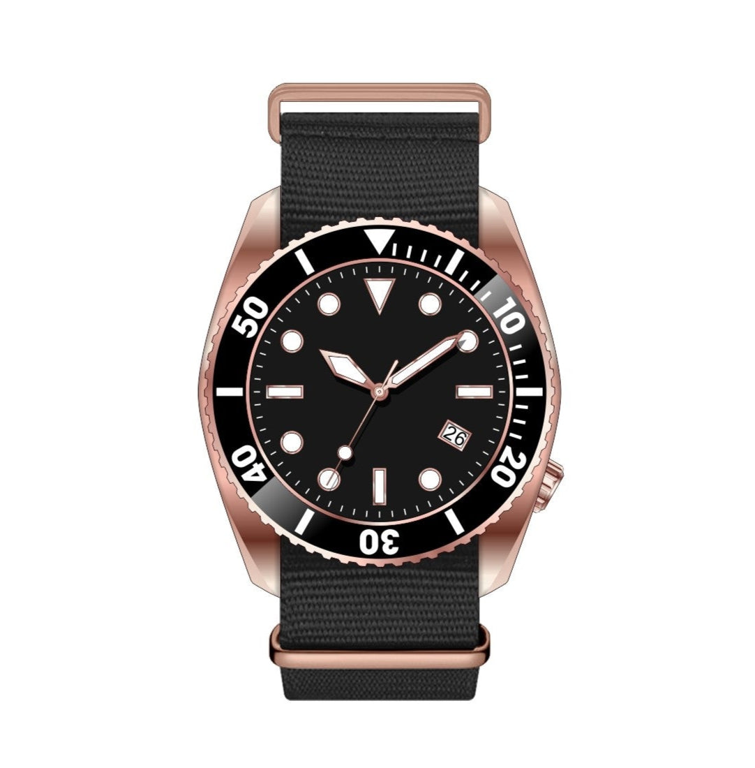 DIY Kit to Create an Automatic 100ATM Water Resistant Professional Bronze Military Divers Watch - Compatible with the Swiss ETA-2824-2 / STP1-11 Etc (Excludes Movement)