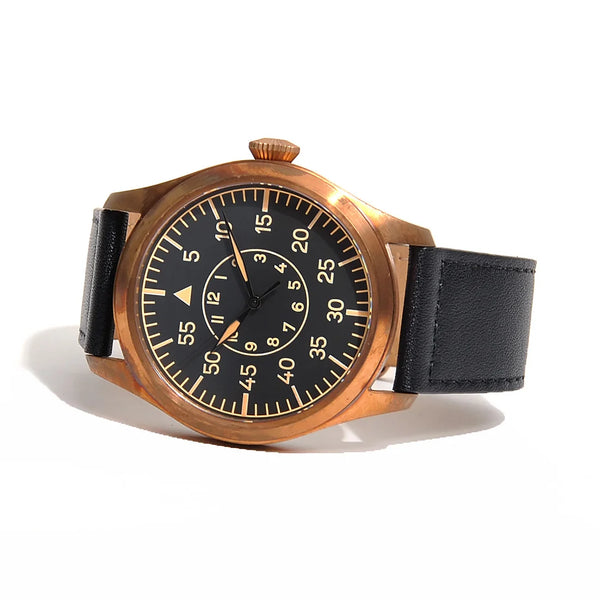 MWC Classic 46mm Limited Edition Bronze XL Luftwaffe Pattern Military Aviators Watch with Sapphire Crystal (Retro Dial Version) Ex Display Watch from the German IWA Fair Reduced