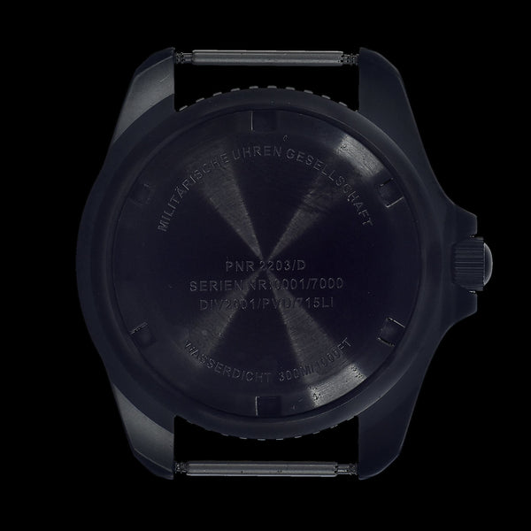 MWC 1999-2001 Pattern Black PVD Automatic Military Divers Watch - Sapphire Crystal and 60 Hour Power Reserve - Ex Display Watch Reduced