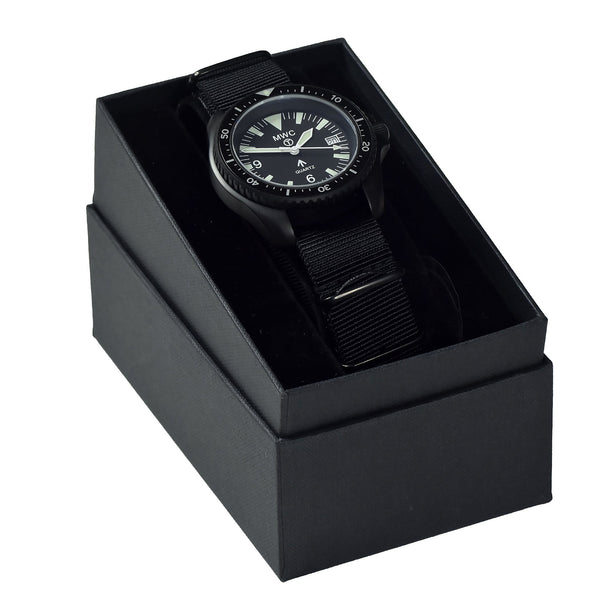 MWC 1999-2001 Pattern Black PVD Quartz Military Divers Watch with Sapphire Crystal and 10 Year Battery Life - Ex Display Watch from the London IFSEC Show in November 2024
