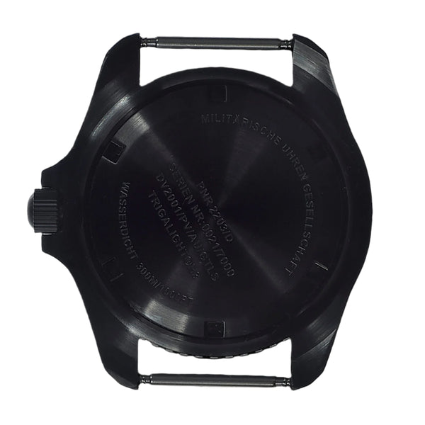 MWC Automatic Black PVD Military Divers Watch  - Tritium / GTLS Illumination, Ceramic Bezel and Sapphire Crystal