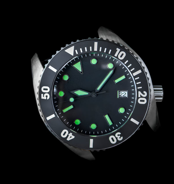 DIY Kit to Create an Automatic 100ATM Water Resistant Professional Military Divers Watch - Compatible with the Swiss ETA-2824-2 / STP1-11 Etc (Excludes Movement)