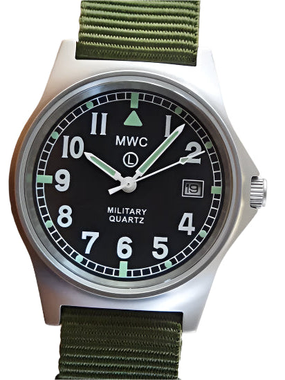 MWC G10 LM Stainless Steel Military Watch (Olive Green Strap) - Ex Display Watch from a Trade Show - Under Half Price!