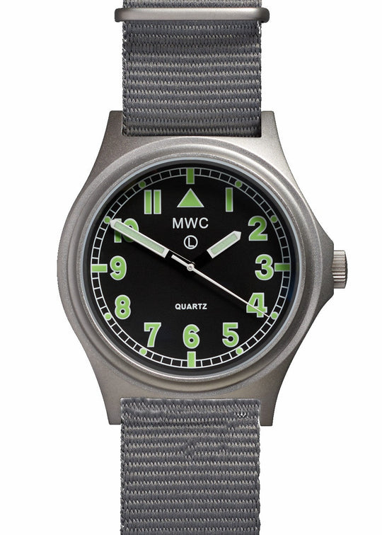 MWC G10 100m / 330ft ft Water resistant Stainless Steel Military Watch with Sapphire Crystal - UK NATO Stock Number: NSN 6645-99-472-3228 Ex Display Watch from the 2024 SPIE Security + Defence Show Reduced