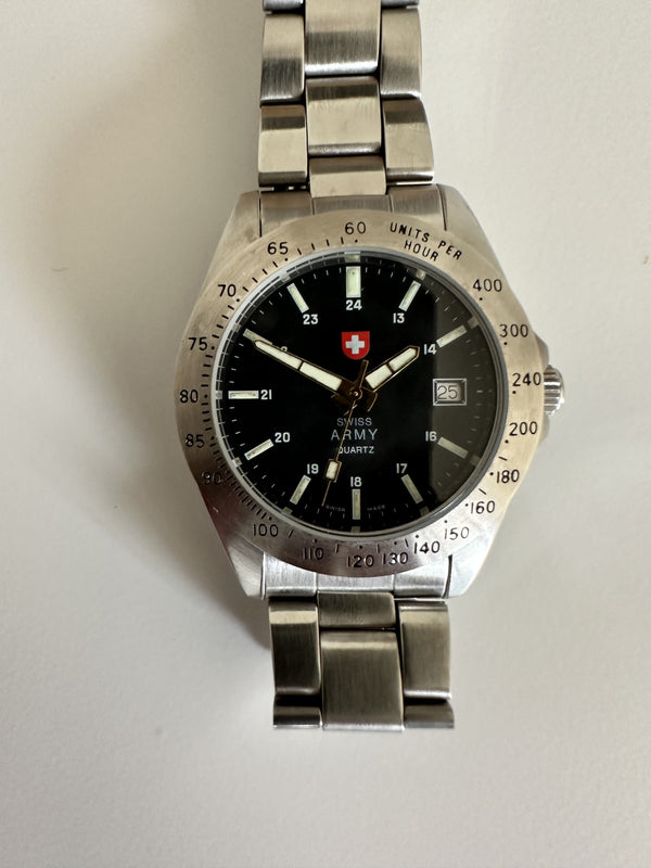 Swiss Army Watch Looks New with Plastic on Caseback and Crystal 20+ Years Old (Needs New Battery and a Check Over)