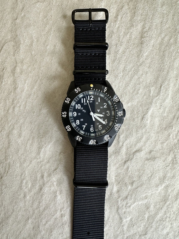 MWC P656 Tactical Series Watch with GTLS Tritium, 10 Year Battery Life Ronda 715li MovementMovement and Sapphire Crystal- Looks New