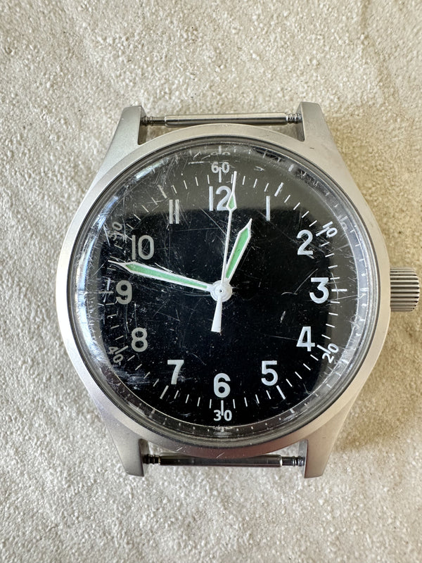 A-11 1940s WWII Pattern Military Watch With Plexiglass/Acrylic Crystal (Automatic) - Running Fine