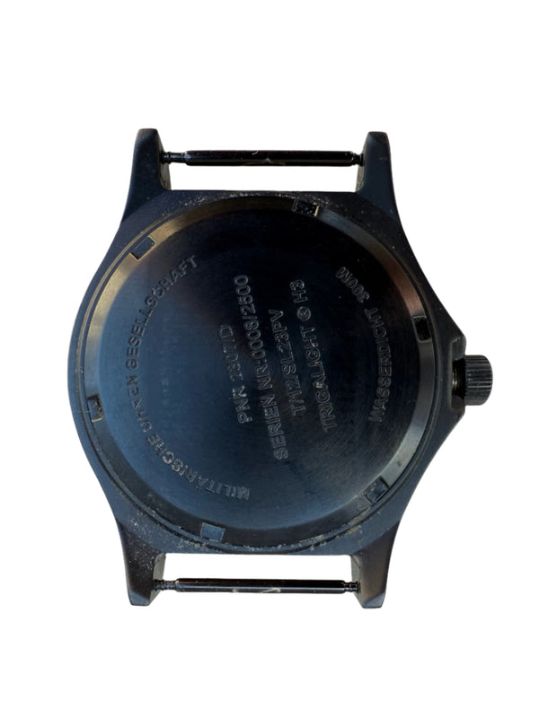 Black PVD Titanium G10 Military Watch with 300m Water Resistance, Sapphire Crystal, 10 Year Battery Life and GTLS Tritium Illumination - Second Hand Needs Replacement