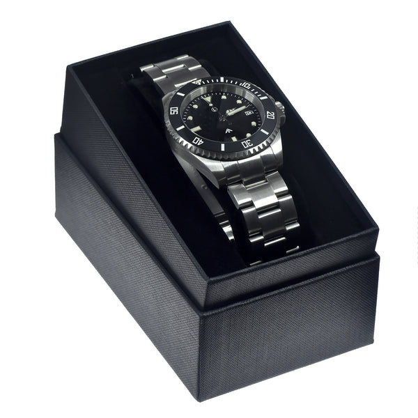 MWC 21 Jewel 300m Water Resistant Automatic Military Divers watch on Steel Bracelet with Sapphire Crystal and Ceramic Bezel