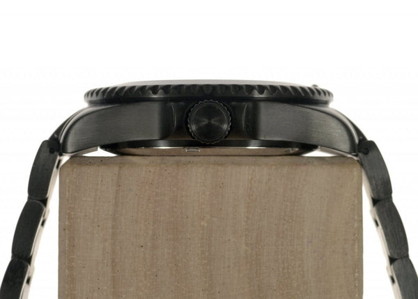 MWC GMT 300m Water Resistant Dual Timezone Military Watch in Black PVD Steel on Matching Bracelet - Needs a New Battery Soon