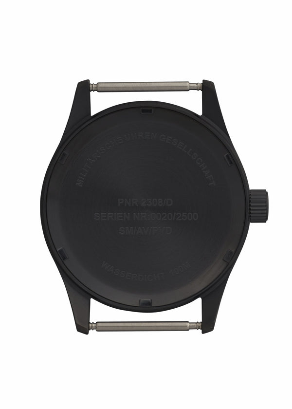 MWC Classic 40mm Covert Black PVD Steel Aviator Watch with 24 Jewel Automatic Movement and 100m Water Resistance - Ex Photographic Sample Reduced