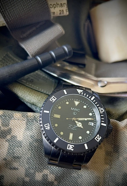 MWC 24 Jewel 300m Automatic Divers Watch with PVD Bracelet, Ceramic Bezel and Sapphire Crystal - Ex Demo / Photographic Sample