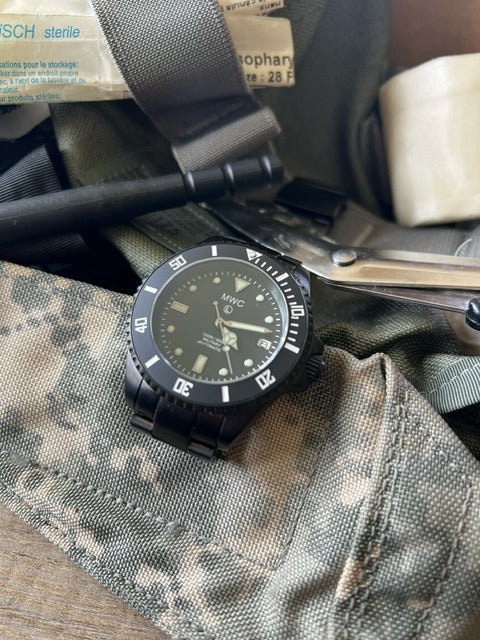 MWC 24 Jewel 300m Automatic Divers Watch with PVD Bracelet, Ceramic Bezel and Sapphire Crystal - Ex Demo / Photographic Sample