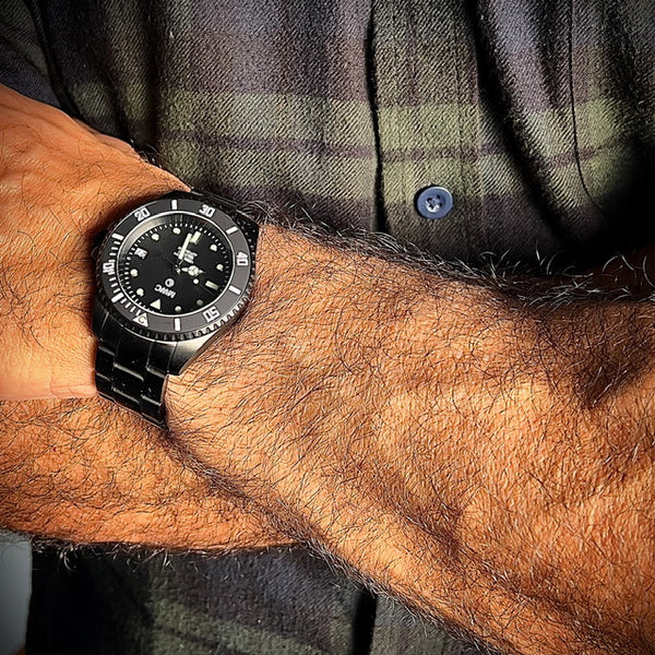 MWC 24 Jewel 300m Automatic Divers Watch with PVD Bracelet, Ceramic Bezel and Sapphire Crystal - Ex Demo / Photographic Sample