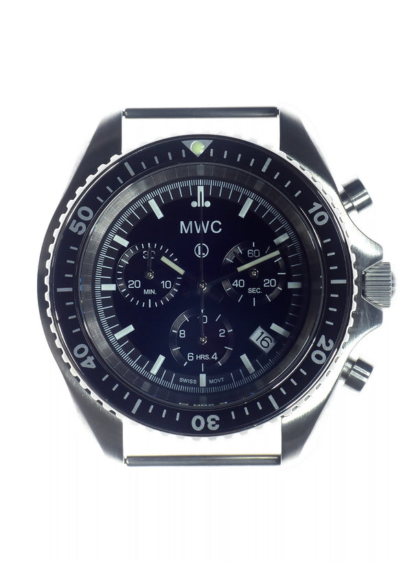 MWC NATO Pattern Stainless Steel Military Pilots Chronograph with Sapphire Crystal