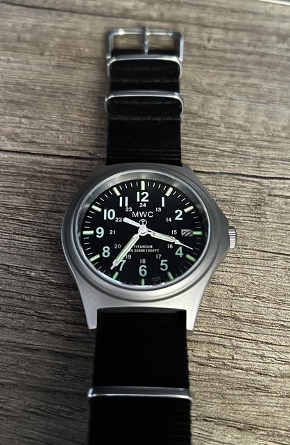 Titanium G10 Military Watch with 300m Water Resistance, Sapphire Crystal, 10 Year Battery Life and GTLS Tritium Illumination - Ex Display Watch from the 2025 Shot Show Half Normal Price to Clear - Location UK