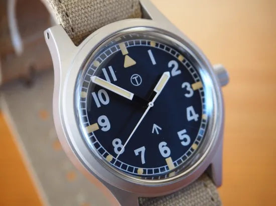 MWC 1940s to 1960s Pattern General Service Watch with Sterile Dial and 24 Jewel Automatic Movement (Retro Cream Dial Variant) - Ex Display from the 2025 International Armoured Vehicles Show - Reduced to Under Half Price