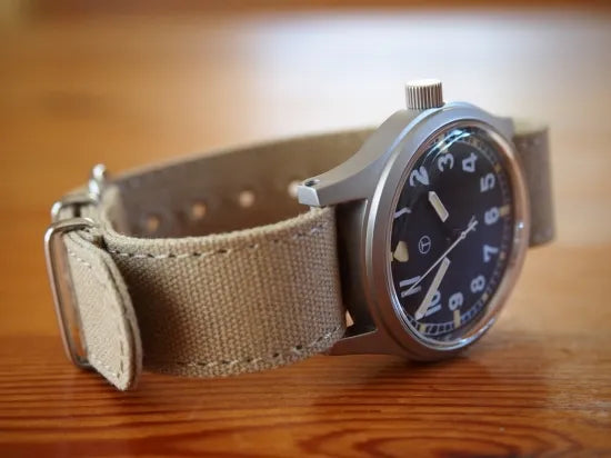 MWC 1940s to 1960s Pattern General Service Watch with Sterile Dial and 24 Jewel Automatic Movement (Retro Cream Dial Variant) - Ex Display from the 2025 International Armoured Vehicles Show - Reduced to Under Half Price