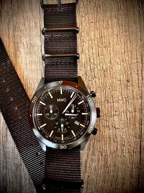 Limited Edition MWC 100m Water Resistant Stainless Steel Swiss Airline Pilots Chronograph - Ex Display Watch from the 2025 U.S Shot Show Reduced