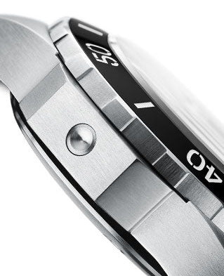 MWC 100atm / 3,280ft / 1000m Water Resistant Divers Watch in Stainless Steel Case with Helium Valve on a Matching Bracelet / 100% Swiss Made with a Sellita SW200 26 Jewel Automatic Movement