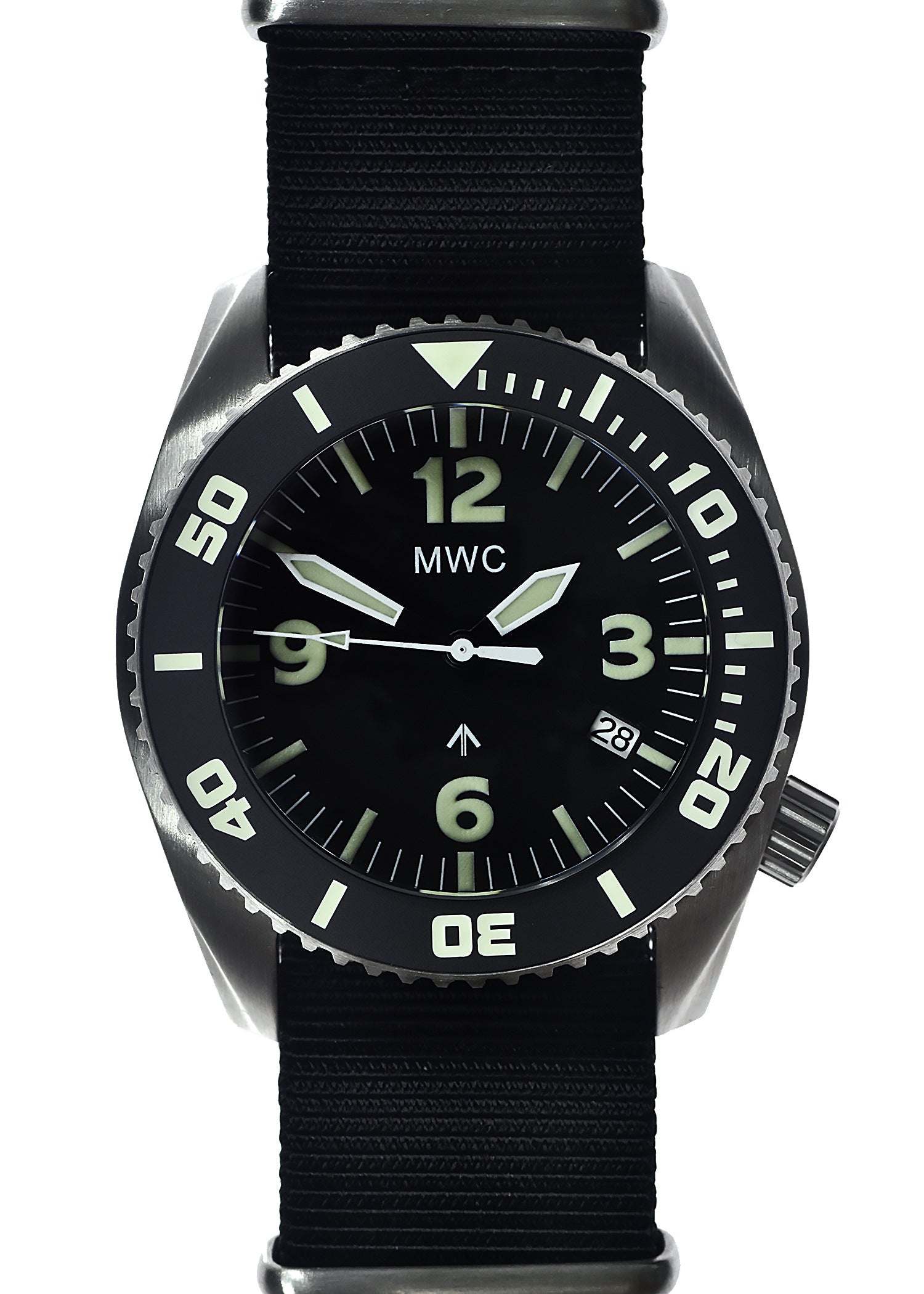 MWC "Depthmaster" 100atm / 3,280ft / 1000m Water Resistant Military Divers Watch in Stainless Steel Case with Helium Valve (Automatic)