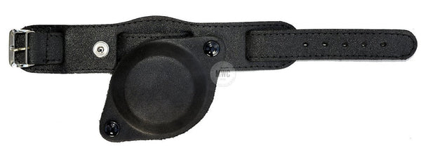 20mm Black 1950s Pattern Leather Military Watch Strap with Protective Face Cover - SAVE 70% SURPLUS STOCK REDUCED TO CLEAR