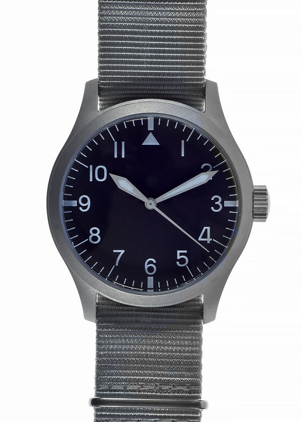 MWC 100m Water Resistant Retro Pattern General Service Watch with Hybrid Mechanical/Quartz Movement (Plain Caseback Suitable for Personalisation and Engraving)
