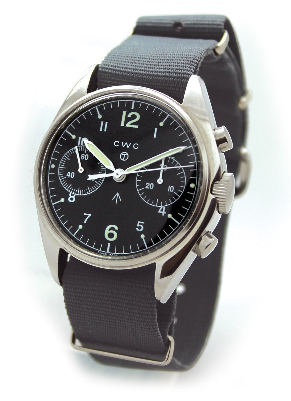 CWC Mechanical Pilots Chronograph 1970s Remake with 29 Jewel Valjoux 7760 movement