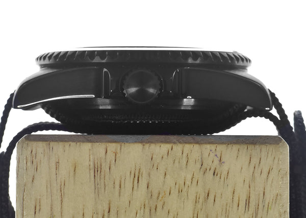 MWC 24 Jewel 1982 Pattern 300m Automatic Military Divers Watch in Black PVD with a Sapphire Crystal on a NATO Webbing Strap - Ex Display Watch from the SDSC-UK Fair Save 50%!