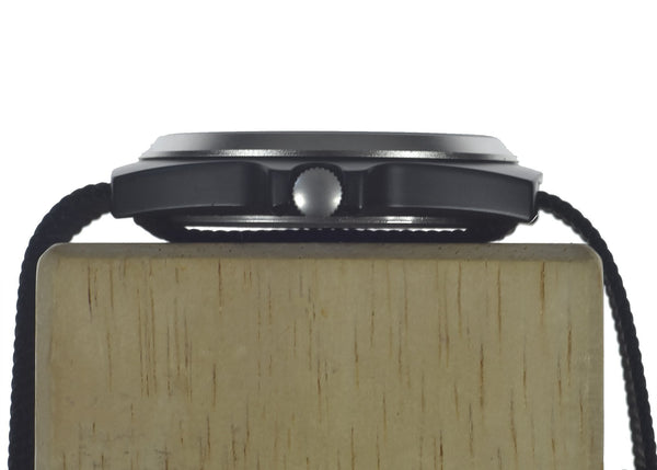 Remake of the mid 1980s Pattern MIL-W-46374C U.S Pattern Military Watch in Matt Black - Ex Display Watch from the from the ADEX 2025 – Ex Display Watch from the International Aerospace & Defence Exhibition in Seoul, South Korea Reduced