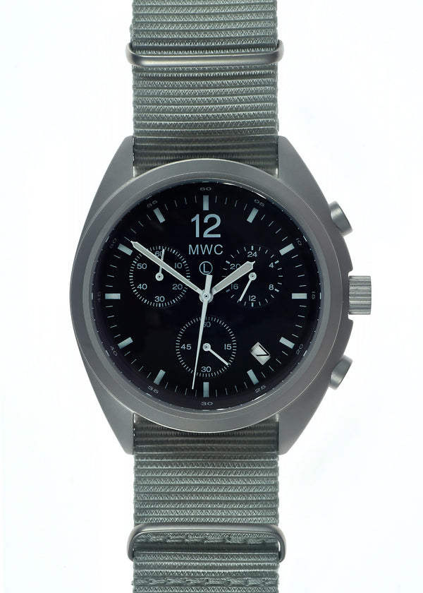 MWC NATO Pattern Stainless Steel Hybrid Military Pilots Chronograph with Sapphire Crystal -  1 of 2 Ex Display Watches From the Singapore Air Show at Changi Exhibition Centre