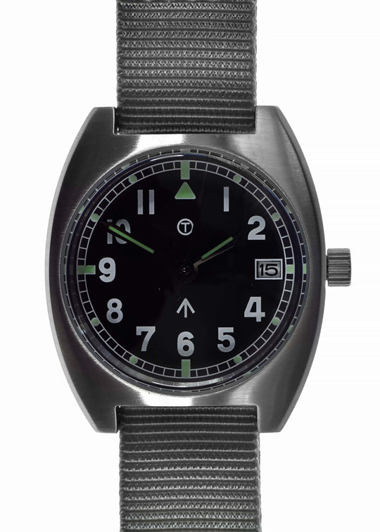 Military Industries W10 1970s Pattern Automatic Military Watch with 100m / 330ft Water Resistance - Date Version - Ex Display Watch Save 50%!