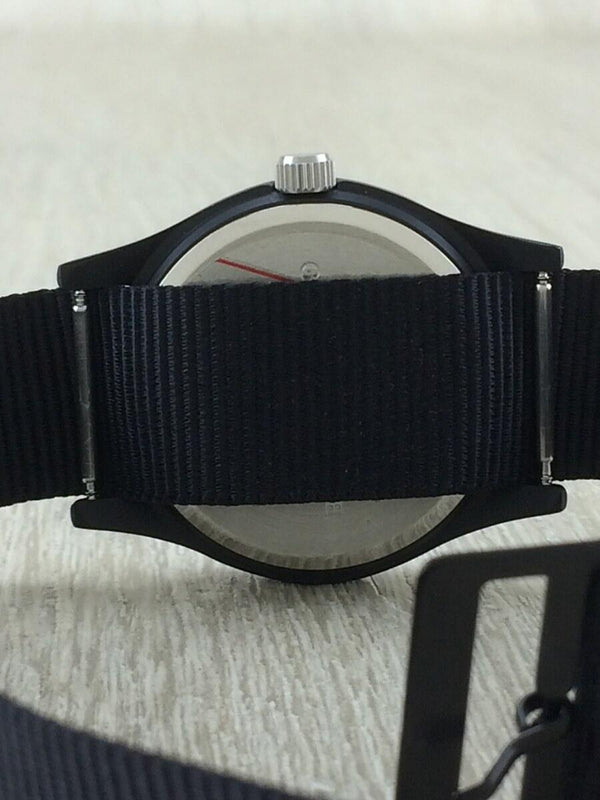 MWC Classic 1960s/70s Matt Black European Pattern Military Watch Webbing Strap