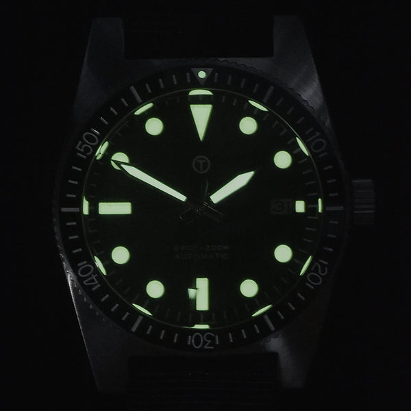Military Industries 1970s Pattern Automatic 24 Jewel Stainless Steel Divers Watch - Rare Prototype Reduced