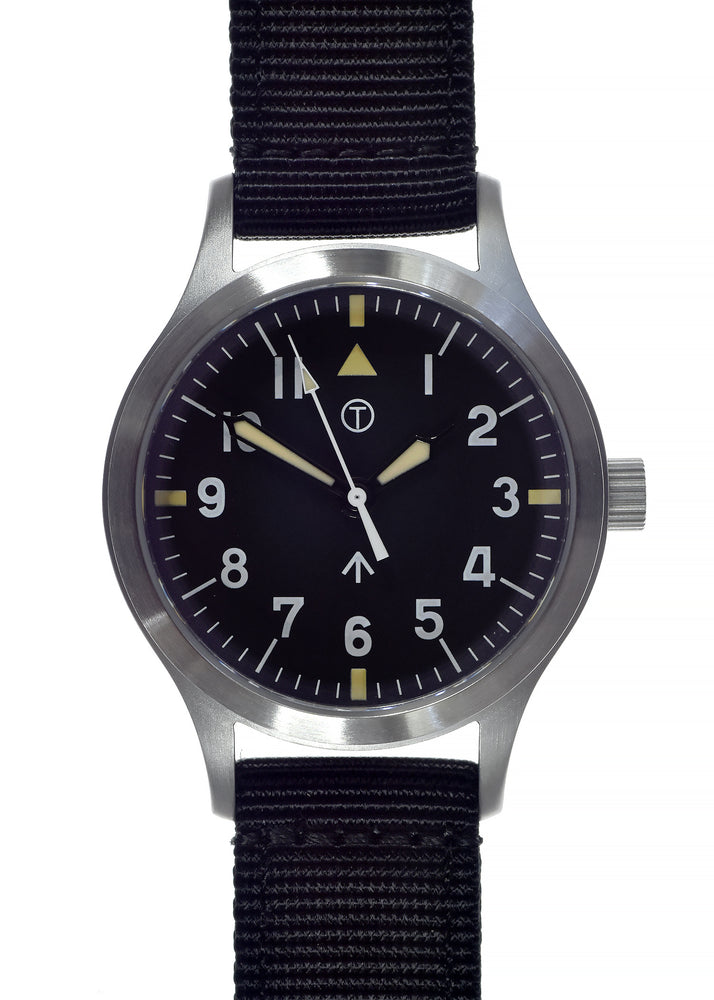 Military Industries W10 Stainless Steel 1950's Pattern 100m Water Resistant Automatic Military Watch with Sapphire Crystal and Non Date