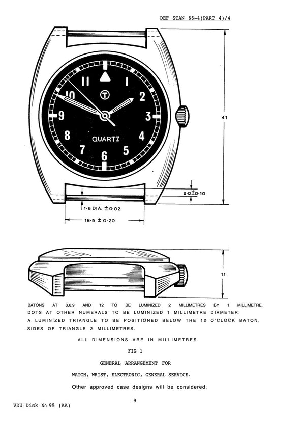 MWC W10 1970's Pattern 24 Jewel Automatic Military Watch with 100m Water Resistance (Non Date Version) Ex Display Watch Ex Display Watch from the Border Security Expo Show