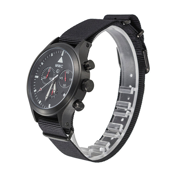 Rare MWC MIL-TEC MKIV PVD Stainless Steel Military Pilots Chronograph - Ex Display Watch from a Trade Show in 2015