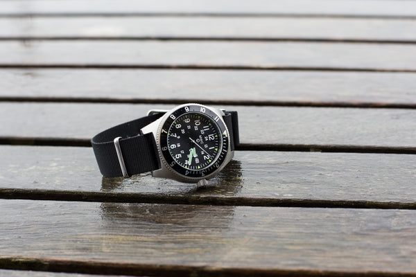 MWC 300m Water Resistant Stainless Steel Navigator Watch with Luminova (Automatic) - Ex Display Watch Reduced by 50%
