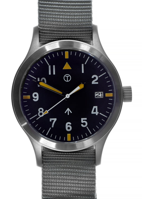 MWC Mk III Stainless Steel 1950's Pattern 100m Water Resistant Automatic Military Watch with Retro Dial and Sapphire Crysta - Ex Display Watch from the IWA Show