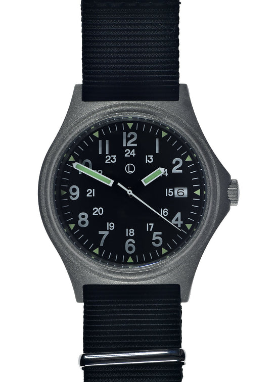 MWC G10 100m Water resistant Military Watch in Stainless Steel Case with Screw Crown