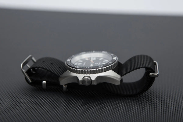 MWC Military Divers Watch in Stainless Steel Case with Sapphire Crystal, Ceramic Bezel and Solid Fixed Strap Bars (Quartz) Ex Display Watch from FEINDEF (La feria de Defensa y Seguridad de España) in Spain