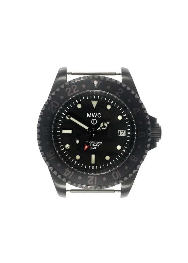 MWC GMT 300m Water Resistant Dual Timezone Military Watch in Black PVD Steel - Ex Display Watch