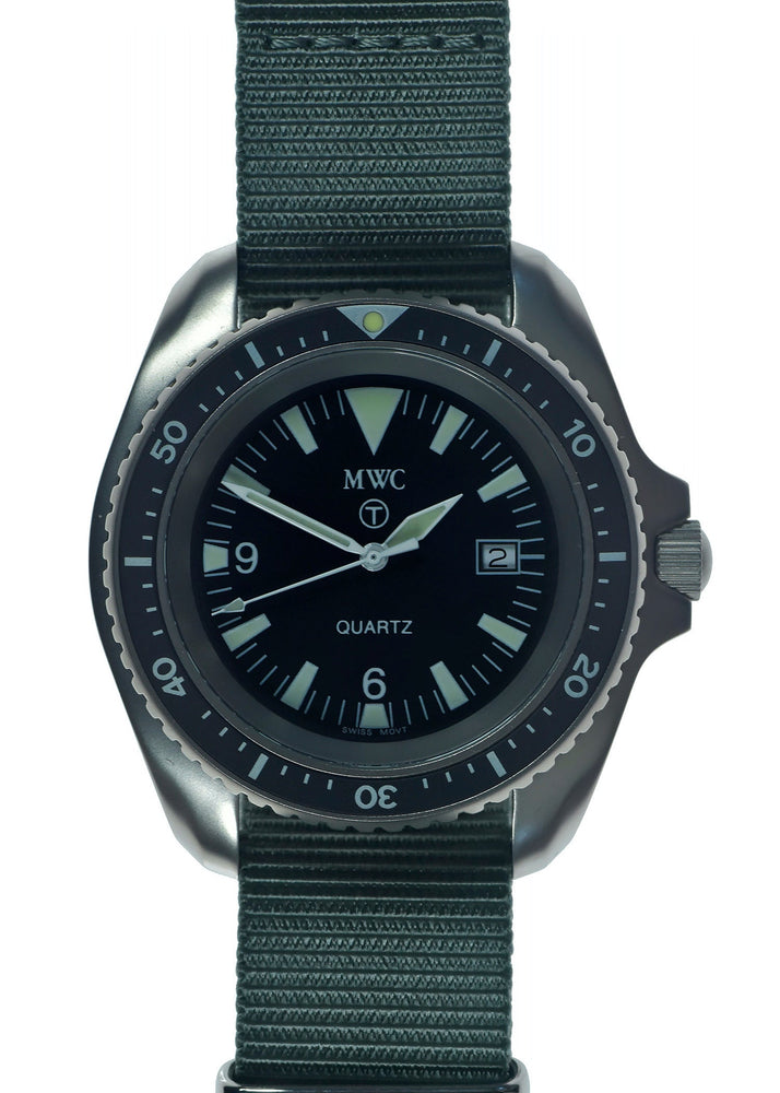 Brand New and Very Rare Original 2001 MWC Stainless Steel Quartz Military Divers Watch