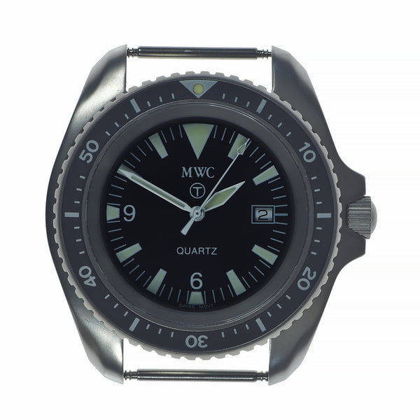 Brand New and Very Rare Original 2001 MWC Stainless Steel Quartz Military Divers Watch