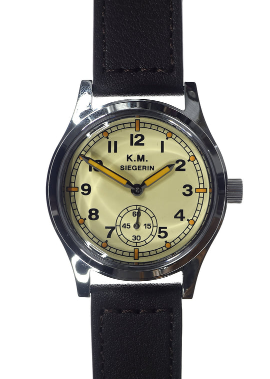 Siegerin Kriegsmarine (Germany Navy) WW2 Pattern Watch with 21 Jewel Automatic Mechanical Movement - Ex Display Watch Half Price