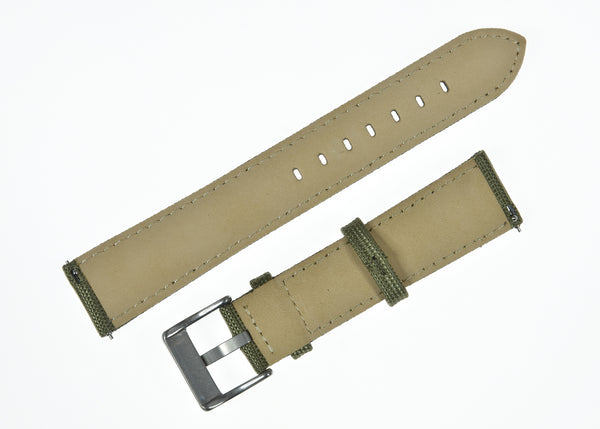 22mm Olive Green Sailcloth CORDURA® Watchstrap