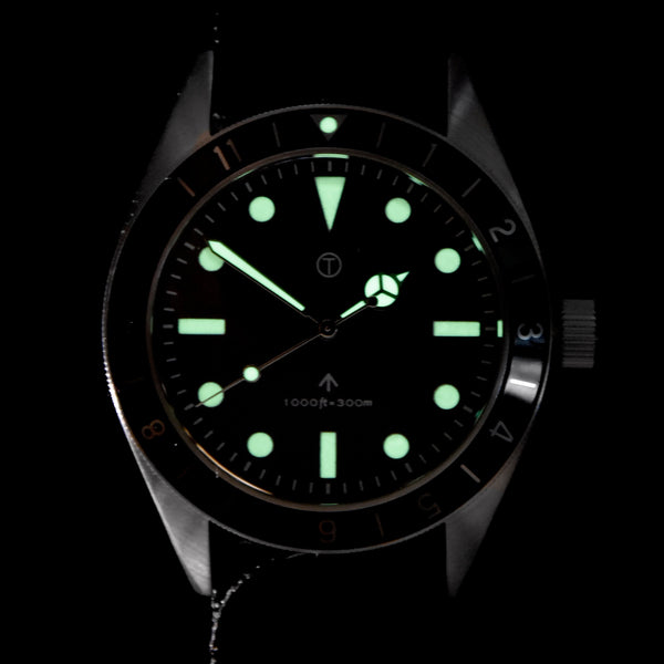 MWC Classic 1960s Pattern Dual Time Zone Automatic Divers Watch with Sapphire Crystal on Matching Bracelet - Brand New Ex Display Watch from the 2025 Nürnberg IWA Show